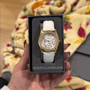 Caravelle by Bulova Gold and White Women's Watch